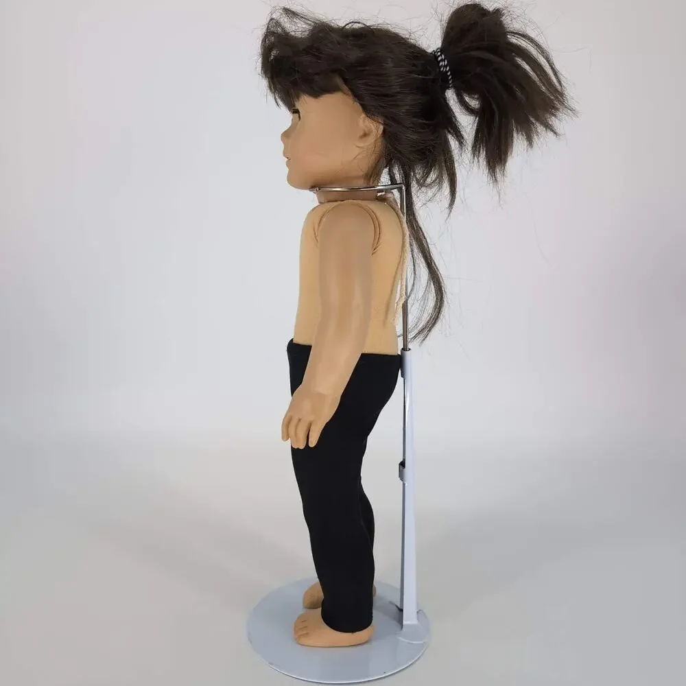 Unbranded Black Spandex Lycra Full Length Doll Leggings for 18 inch Dolls - GUC
